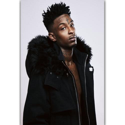 New New 21 Savage Custom Rapper Music-Silk Art Poster Wall Sicker Decoration Gift