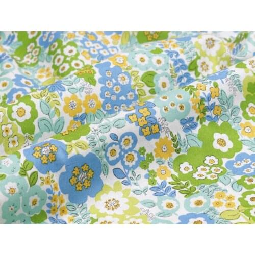 Organic cotton fabric blooming flower printed fabric 100cm*150cm 100% cotton textile Handmade materials clothing fabric