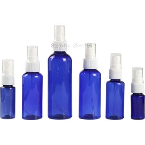 Plastic Spray Bottle 60ml Empty Blue Spray Pump Bottle 50ml Spray Bottle 20ml 30ml Empty Plastic Cosmetic Container 100ml 50pcs