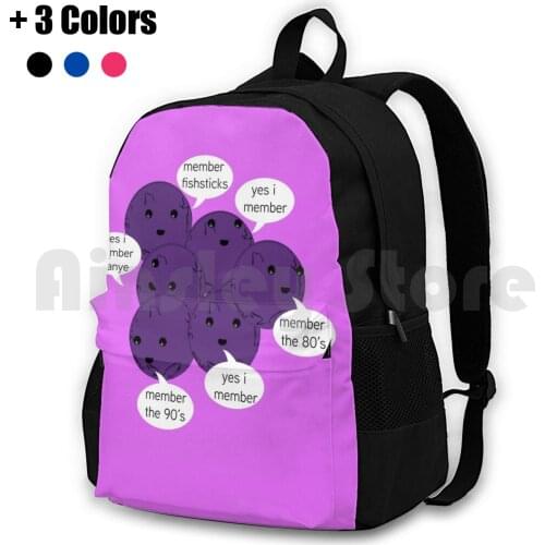 Memberberries Remember / Blush Pink Outdoor Hiking Backpack Riding Climbing Sports Bag Memberberries Member Berries Hand Drawn
