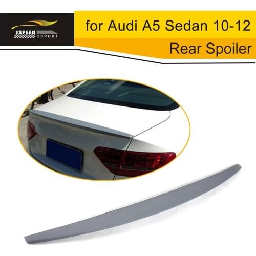 PU Material Rear Spoiler Trunk Boot Wings for Audi A5 Sedan 2010-2012 Car Styling