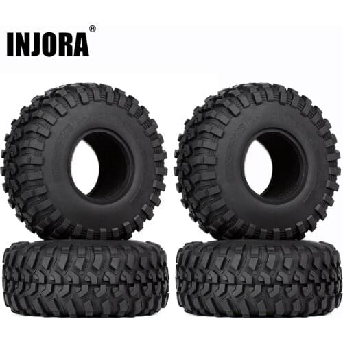 INJORA 4PCS 130*50MM RC Car 2.2 Rubber Tyres Wheel Tires for 1:10 RC Rock Crawler Axial SCX10 RR10 Wraith