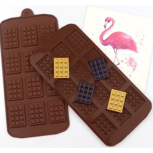Silicone Mold 12 Even Chocolate Mold Fondant Molds DIY Candy Bar Mould Cake Decoration Tools Kitchen Baking Accessories SN633