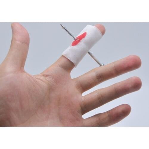 Halloween Party Decoration Scary Props Fake Nail Through Finger Thriller Party Prank Maker Trick Fun Halloween Festival Supplies