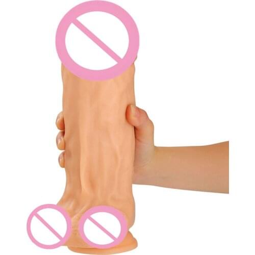 XXL Soft Dildo Female Masturbator Super Huge Dummy Black Penis Dick Suction Cup Stallion Fist Anal Plug Adult Sex Toys Lesbian