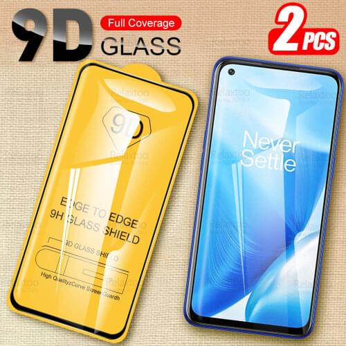 2pcs 9D Full Glue Tempered Glass For OnePlus Nord N200 N100 N10 CE 5G One Plus 9 R 9R 8T Screen Protector Phone Protective Film