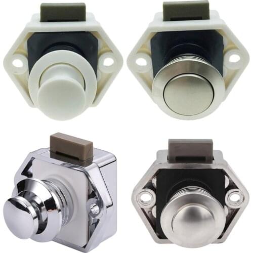 Camper Car Push Lock RV Caravan Boat Motor Home Cabinet Drawer Latch Button Locks for Furniture Hardware