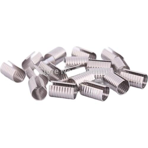 50/100pcs 14mm metal Cord end caps rope clip hardware accessories for Ornament jewelry making garment shoes bag backpack diy