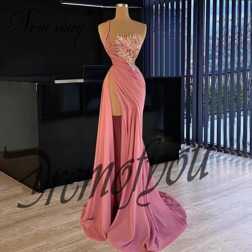 Fancy Pink O-Neck Natural A-Line Floor-Length Chiffon Long Women Evening Dresses/Bridal Engagement Gowns Beads Free Shipping