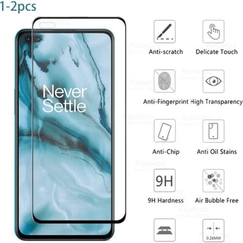 1/2pcs 9H Premium Tempered Glass for OnePlus Nord/One Plus 8 Nord 5G/One plus Z Full Coverage Screen Protector Protective Film