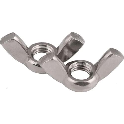 2Pcs-10Pcs Butterfly Wing Nut 201 Stainless Steel M4 M5 M6 M8 M10 M12 Hand Tighten Nuts Thumb Nuts