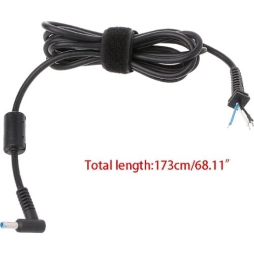 4.5x3.0mm DC Tip Plug Right Angle Round Connector Laptop Power Cable For HP