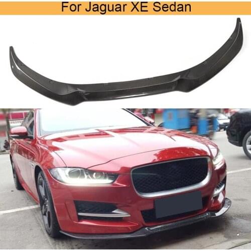 Carbon Fiber Front Bumper Chin Lip Spoiler for Jaguar XE Sedan 4 Door 2015 2016 2017 Car Tuning Parts