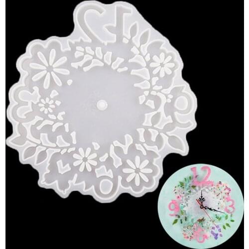 Large Clock Resin Molds Hollow Flower Silicone Casting Epoxy Resin Mold Handmade DIY Jewelry Crafts Making Sweet Home Decoration