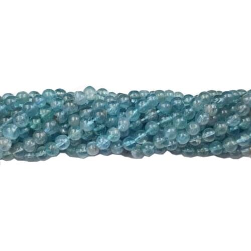Lii Ji Natural Apatite Round shape 5.5-6mm DIY Jewelry Making Bracelet or Necklace Approx 39cm