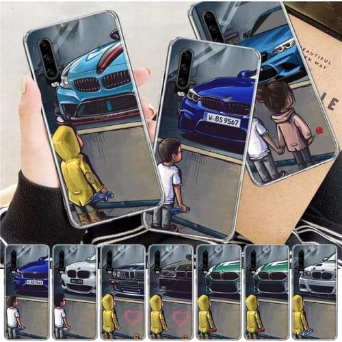 Boy Girl See Sports Car Jdm Drift Soft Cover Phone Case For Huawei P30 P20 P10 P40 Mate 30 20 10 Pro Lite P Smart Z Plus + Shell