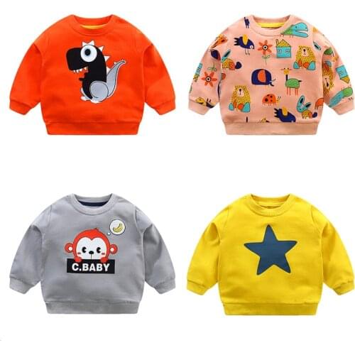 Kid Clothes Girls Sweatshirt Chidren Hoodies Baby Boy Autumn Spring Long Sleeves Sweater Infant T-shirt Child Clothing