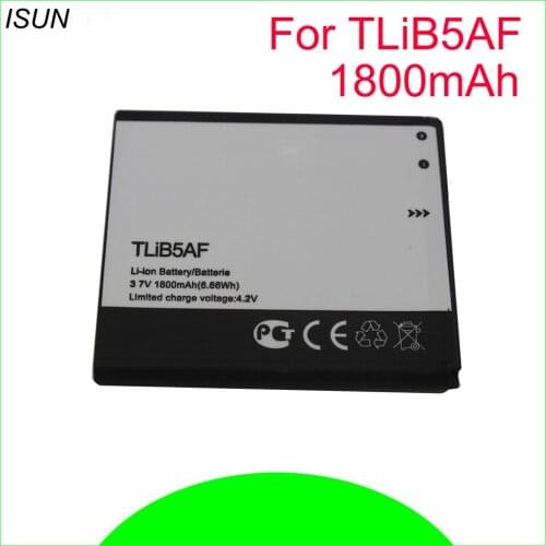 ISUNOO 5pcs/lot 1800mah TLiB5AF Battery For Alcatel One Touch Pop C5 OT 5036 5036D 5037 5037D 5037A 5037X