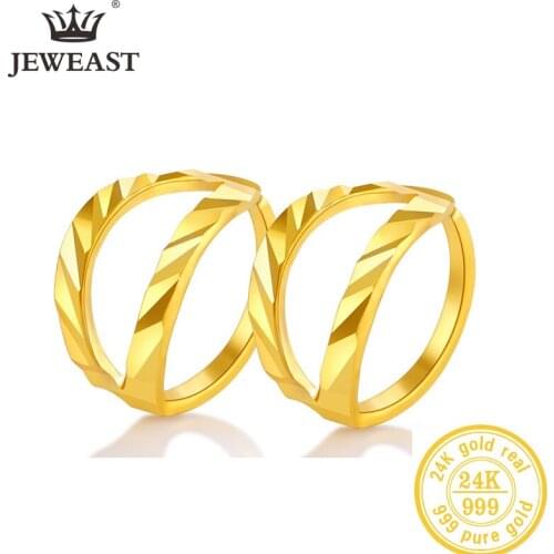 JLZB 24K Pure Gold Earring Real AU 999 Solid Gold Earrings Nice Good Upscale Trendy Fine Jewelry Hot Sell New 2020