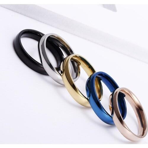 Titanium Steel Rings for Men Anti-allergy Smooth Simple Matt 316L Stainless Wedding Couples Rings Bijouterie for Man Woman Gift