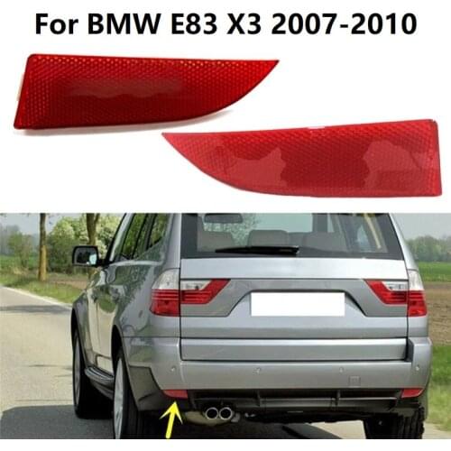 ABS Red Auto Rear Bumper Reflector Board Cover Rear For BMW E83 X3 07-10 Car Exterior Accessories Decoration Car styling