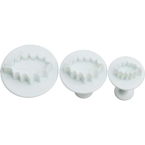 White Christmas Rose Leaf Cake Icing Creative Fondant Plunger Cutter Pastry Diy Printing Die-cutting Die Cake Decorating Tools