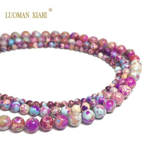 Wholesale AAA Natural Imperial Turquoises Colorful Round Stone Beads For Jewelry Making DIY Bracelet Necklace 4mm 6mm 8mm