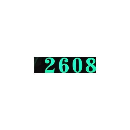 2 Sizes Any content Acrylic luminous house Number custom sign door number sticker for for hotel Apartment Villa door