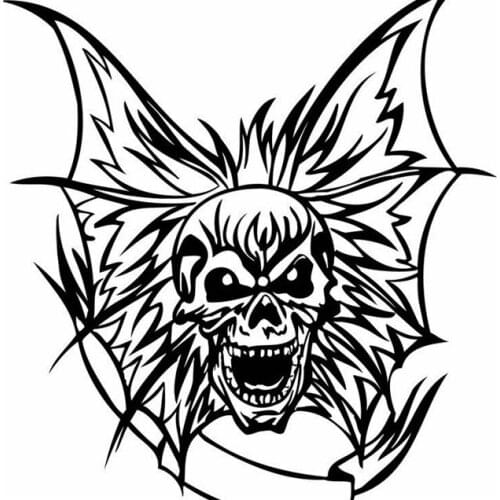 Skull Halloween Sticker Punk Death Decal Halloween Terror Devil Poster Name Car Window Art Wall Decals Decor Mural