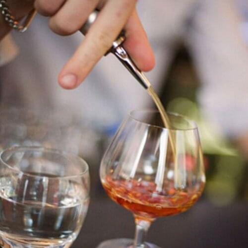 Stainless Steel Liquor Spirit Pourer Flow Wine Bottle Pour Spout Stopper Barware