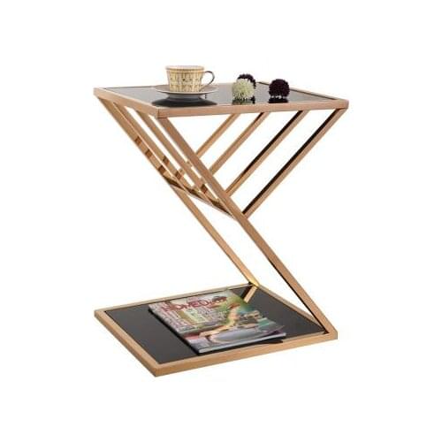 Stainless steel. The rounded. Small tea table move round edge a few