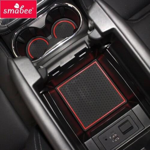 Smabee Gate slot Mats For Mazda CX-8 CX-9 2016-2019 Non-slip Interior Door Pad / Cup Non-slip mats 7pcs/18pcs red/white