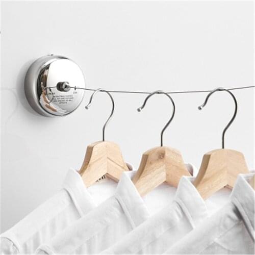 Invisible Clothesline 2.8M Nylon Rope Wall Hanger Balcony Clothes Drying Rack Retractable Clothes Rack Creative Clothline Indoor