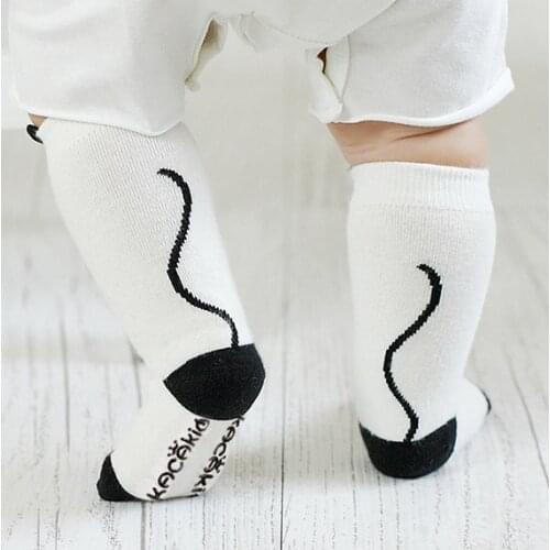 Baby Socks Cotton non slip Baby Socks Animal Children Kids Knee High Socks Cartoon Fox Mouse Cute White Pink Foot Wear Brand