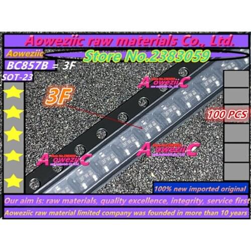 100% new imported original BC857B BC857 3F BC859CMTF BC859 9DC BZX84C5V6 Z3 BZX84C6V8 Z5 FA1A4M-T1B FA1A4M L33 SOT-23