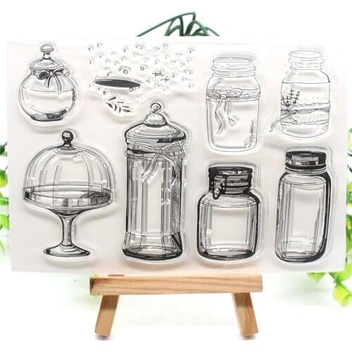 KSCRAFT Bottle Transparent Clear Silicone Stamp/Seal for DIY scrapbooking/photo album Decorative Clear Stamp Sheets