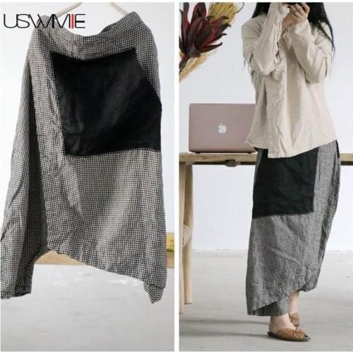 Женские брюки в клетку USWMIE China At AliExpress