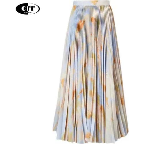 Designer Harajuku Style Aesthetic Midi Pleated Skirts Summer Autumn Fashion Streewear Vintage Pint Ladies Skirt Faldas Largas ZA