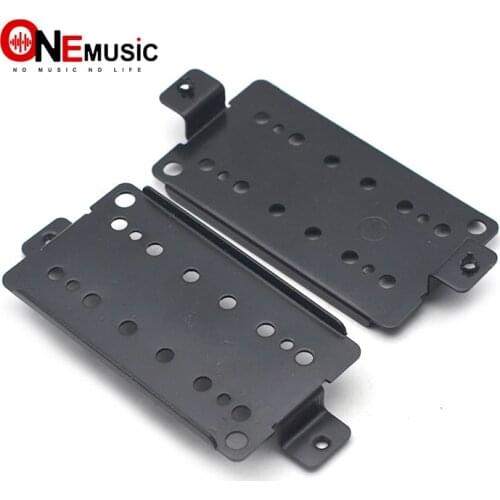 12pcs Durable Brass-Black Plated Humbucker Guitar Pickup Base Plate Neck Bridge Pickup Baseplate for Guitar Parts