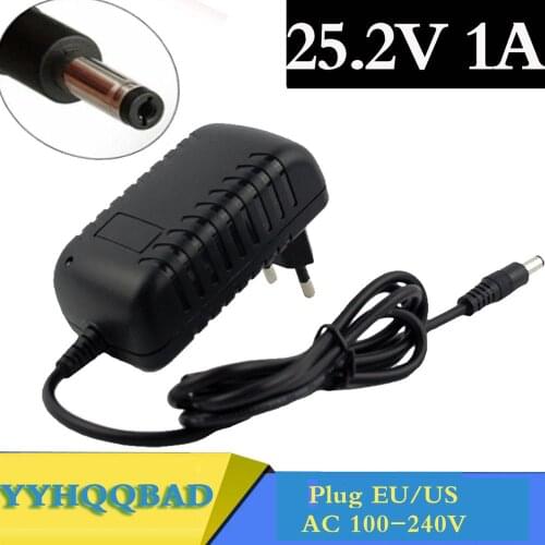 25.2V 1000mA 1A 5.5*2.1mm Universal AC DC Power Supply Adapter Wall Charger For lithium battery pack EU/AU/US/UK Plug