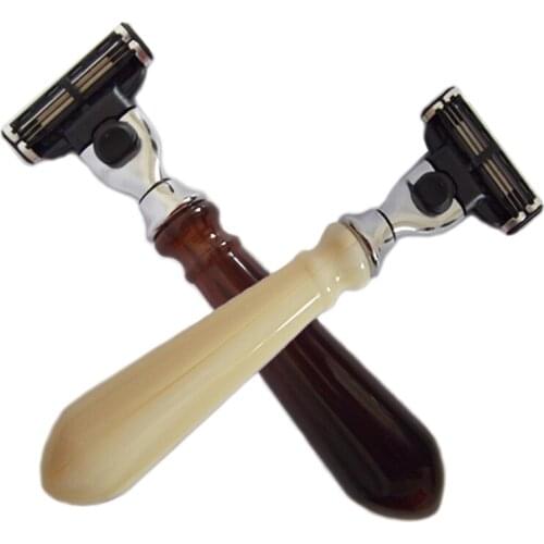 3 Layer Blade M3 Shaving Razor Acrylic Handle Man Beard Kits Barber Shop Grooming Tool