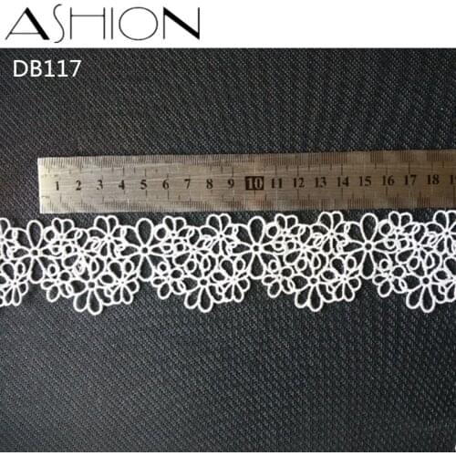 4 yards 45MM white Embroidered Lace Fabric DIY skirt hem Dance costumes Garment Accessories lace trim Sewing Craft LP-DB117
