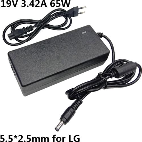 19V 3.42A 5.5*2.5mm Power Supply Adapter 65W Laptop Notebook AC Adaptor Adaptador Charger for LG EU US UK AU Plug Cord