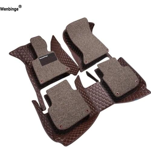 Custom car floor mats for rx570 rx470 Q7 land cruiser car carpets custom mats Carpets in the car 3d leather car-styling rus line
