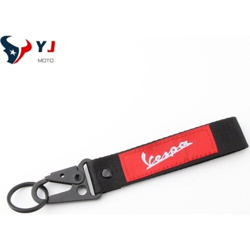 Motorcycle Keyring Embroidery Key Holder Chain Keychain For Piaggio Vespa GTS300 GTS250 GTS LX LXV SPRINT PRIMAVERA 125 150 200