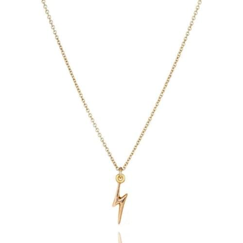 Sell Well Wish Card Clavicle Chains Necklace Lightning Pendant Exquisite Necklace For Women Men Jewelry Party Gift Jewelry