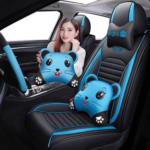 Black Leather Car seat covers For mercedes benz w203 w204 w124 w639 ml benz w169 w210 e class 190e cla amg klasse accessories