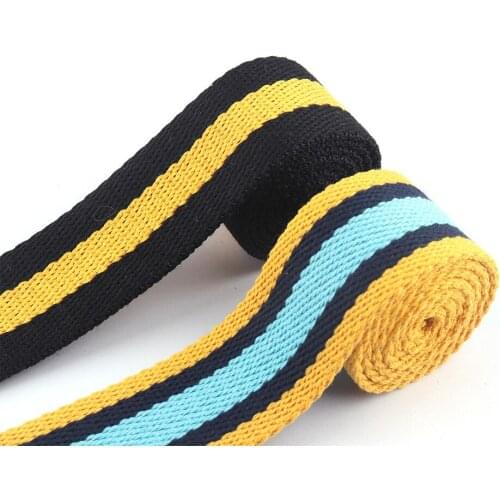 Colourful Cotton Plain Webbing - Ribbon for Canvas Bag Purse Strap Handles for Upholstery Webbing Belt Herringbone Ribbon