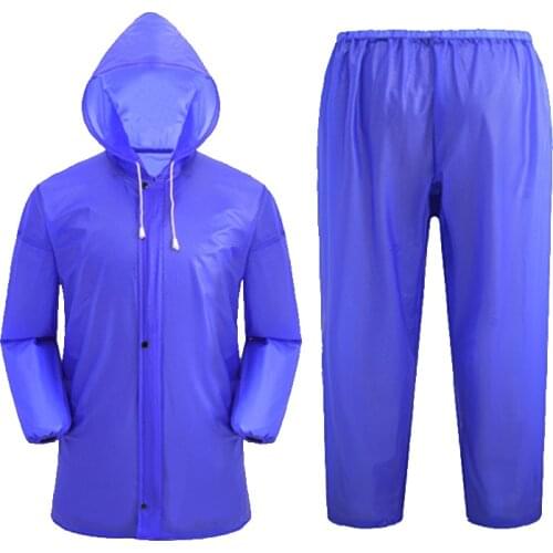 Adult Raincoat Suit Outdoor Waterproof Poncho Rain Coat Rain Pants Suit Motorcycle Split Gabardina Hombre Camping Coats AC50RC