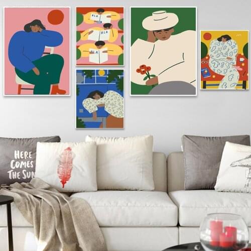 Canvas Printings The Unique Renaissance Style of Retro Fashion Characters Posters and Prints Painting Wall Art Home Decor
